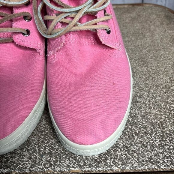 NEW Blackstone bright pink canvas high top lace up sneakers size 38 - Picture 12 of 13